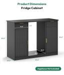 Fluted Coffee Bar Cabinet with Wine Storage