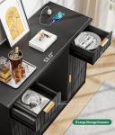 Fluted Coffee Bar Cabinet with Wine Storage