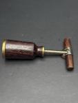 Antique Wood and Metal Corkscrew Tool