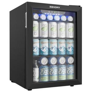 Mini Beverage Fridge with Glass Door for Wine
