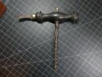Vintage Wooden Handle Corkscrew with Blade