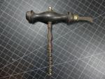 Vintage Wooden Handle Corkscrew with Blade