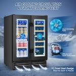 Dual Zone Wine and Beverage Cooler Refrigerator
