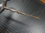 Vintage Wooden Handle Corkscrew with Blade
