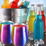 Stainless Steel Large Stemless Wine Goblets
