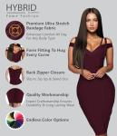 Chic Stretch Bandage Dress in Wine 3X