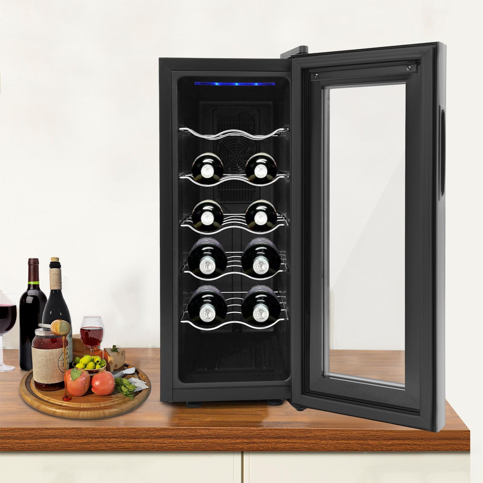 12-Bottle Black Wine and Champagne Cooler