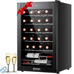 24-Bottle Mini Fridge Wine Cooler with Digital Control