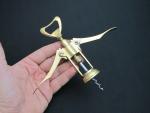 Vintage Italian Brass Wine Corkscrew Opener