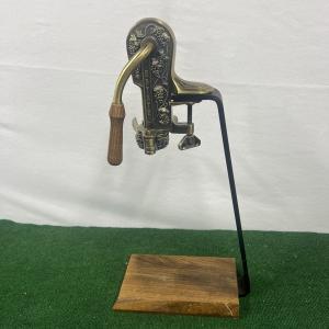 Vintage Brass Wine Bottle Opener with Stand