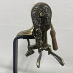 Vintage Brass Wine Bottle Opener with Stand