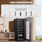 12-Bottle Freestanding Wine Cooler with Lock