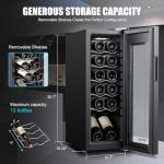 12-Bottle Freestanding Wine Cooler with Lock
