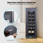 12-Bottle Freestanding Wine Cooler with Lock