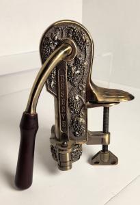 Brass Bar Top Wine Bottle Opener with Corkscrew