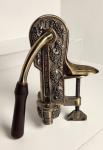 Brass Bar Top Wine Bottle Opener with Corkscrew