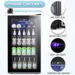 Mini Beverage Fridge with Glass Door for Wine