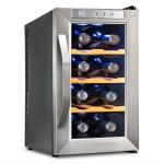 Ivation 8-Bottle Silver Wine Cooler Fridge