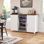 Large Coffee Bar Cabinet with Wine Storage