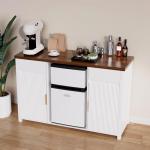 Large Coffee Bar Cabinet with Wine Storage