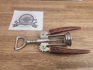 Antler Handle Traditional Wine Bottle Corkscrew Opener