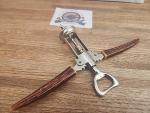 Antler Handle Traditional Wine Bottle Corkscrew Opener