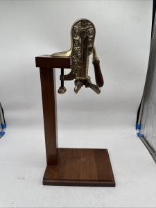 Vintage Brass Tabletop Corkscrew Wine Opener Set