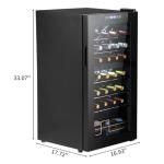 28-Bottle Dual Zone Wine Cooler with Digital Control