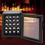 20-Bottle Black Wine Cooler and Fridge
