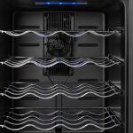 20-Bottle Black Wine Cooler and Fridge