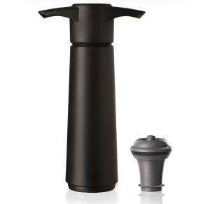 Wine Saver Vacuum Pump Set with Stoppers - Black