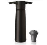 Wine Saver Vacuum Pump Set with Stoppers - Black