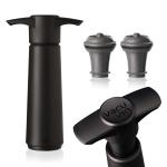 Vacu Vin Wine Saver with 2 Stoppers – Black