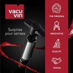 Vacu Vin Wine Saver with 2 Stoppers – Black