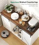 Farmhouse Wine Bar Cabinet with Mini Fridge