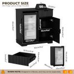 Stylish Wine Bar Cabinet with Fridge, Black