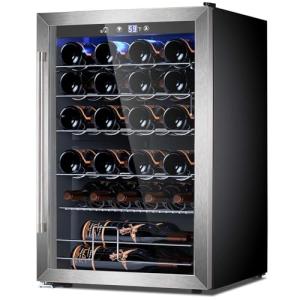Elegant 37-Bottle Wine Cooler with Glass Door