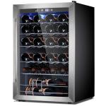 Elegant 37-Bottle Wine Cooler with Glass Door