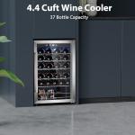 Elegant 37-Bottle Wine Cooler with Glass Door