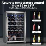 Elegant 37-Bottle Wine Cooler with Glass Door