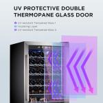 Elegant 37-Bottle Wine Cooler with Glass Door