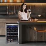 Elegant 37-Bottle Wine Cooler with Glass Door