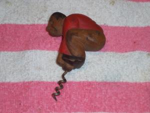 Vintage Corkscrew Wine Bottle Opener Figurine