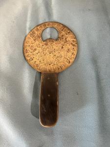 Vintage Brass Wine Cork Opener for Bar Carts