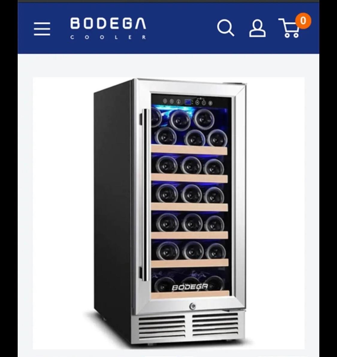 15-Inch Under Counter Wine Cooler for 31 Bottles