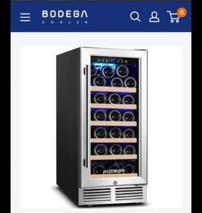 15-Inch Under Counter Wine Cooler for 31 Bottles