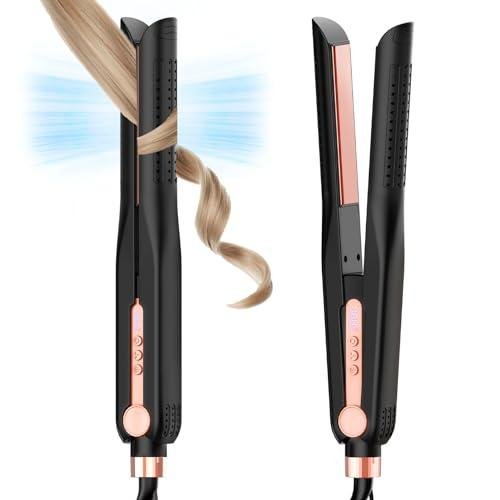 Stylish 2-in-1 Titanium Flat Iron & Curler