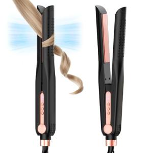 Stylish 2-in-1 Titanium Flat Iron & Curler