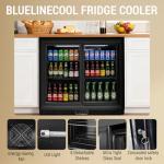 Double-Door Wine Cooler with Glass Sliding Doors