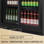 Double-Door Wine Cooler with Glass Sliding Doors